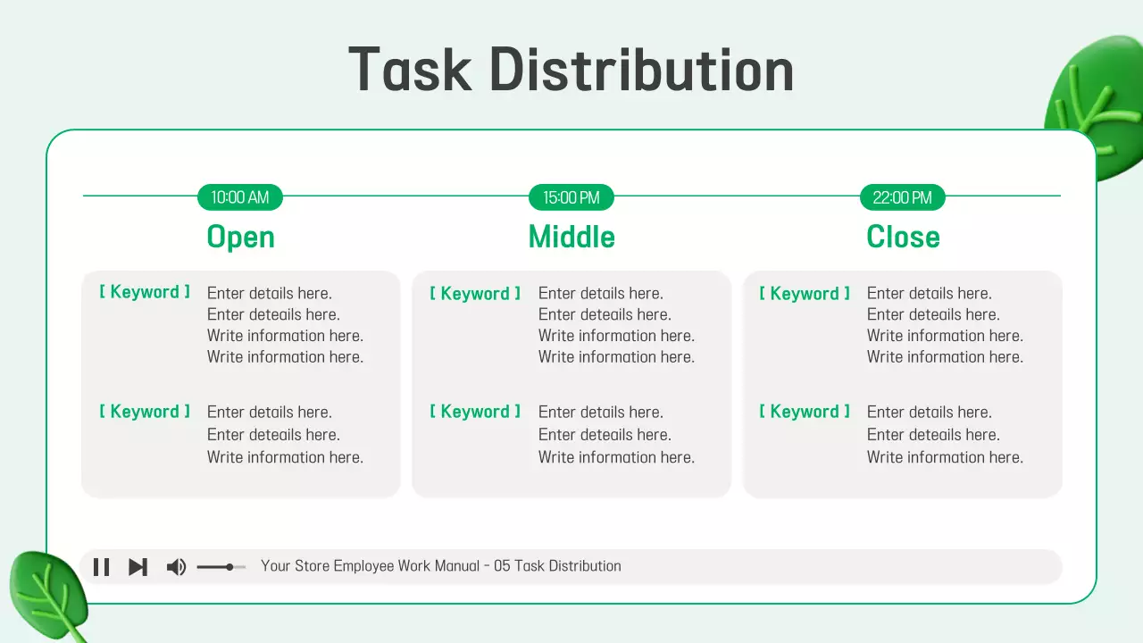 Green Modern 직원 매뉴얼 프레젠테이션