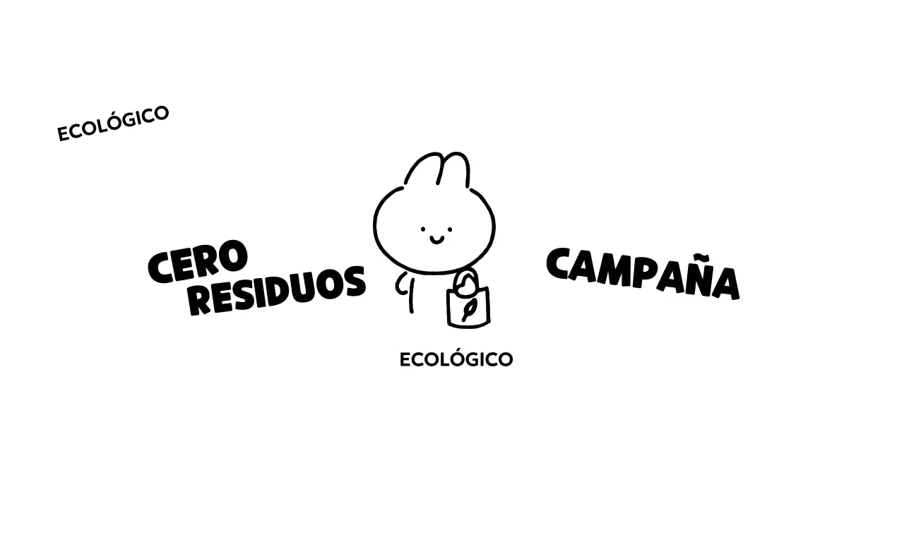 Campaña "Residuo cero" con simpáticas ilustraciones de conejitos dibujados a mano