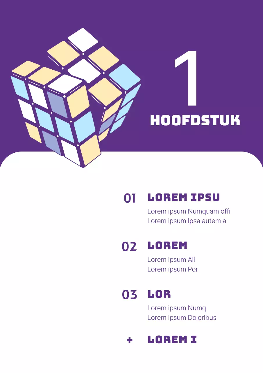 Minimalistische paarse en witte secundaire wiskunde schriftenkaft