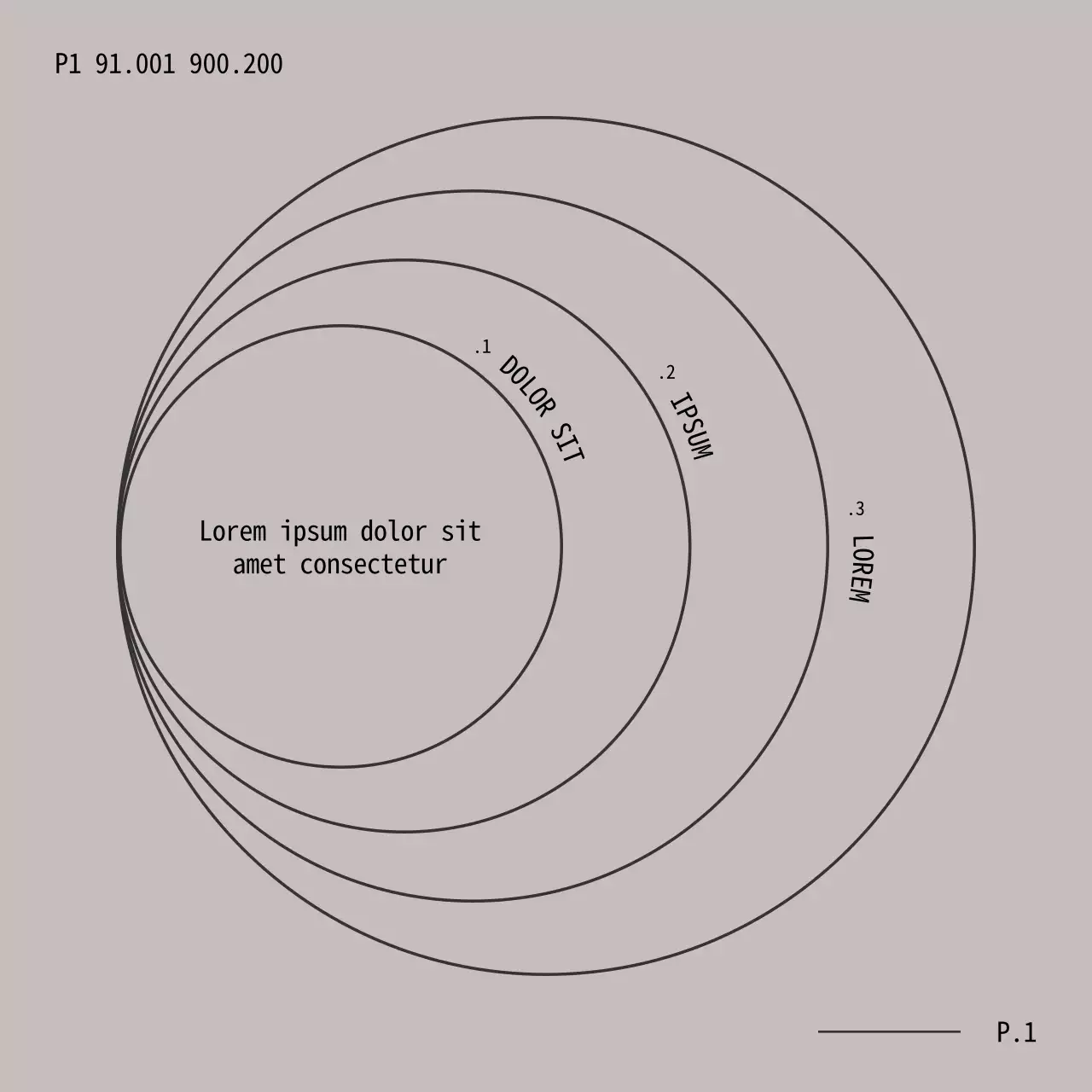 Aviso mínimo multiusos gris y negro