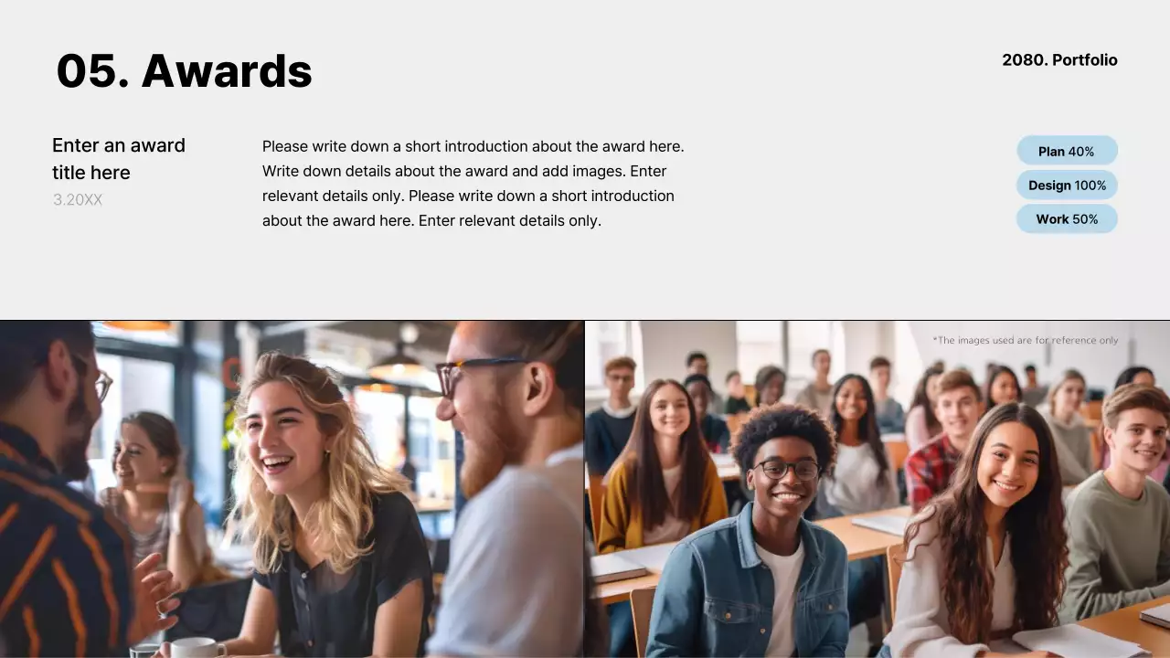 Presentasi Dokumen Portofolio Pekerjaan Biru Sederhana