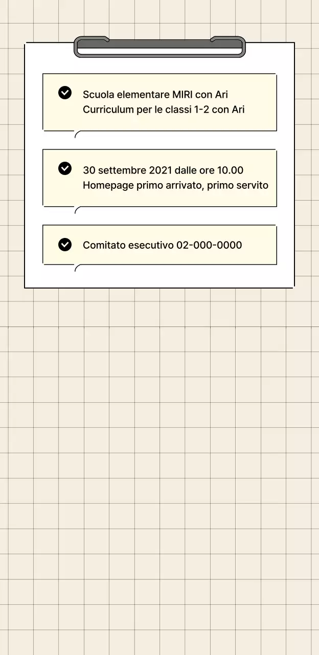 Progettare una fiera dell'ammissione con un concetto di lavagna per memo