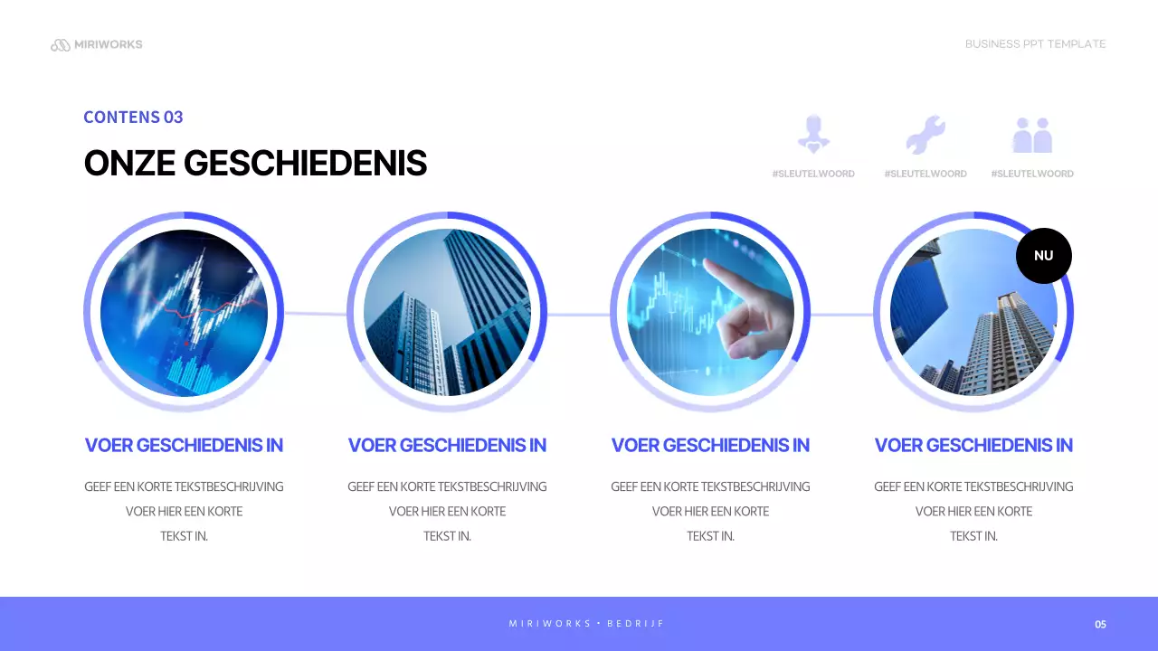 Een eenvoudige sollicitatiebrief voor een bedrijf in blauw en mauve