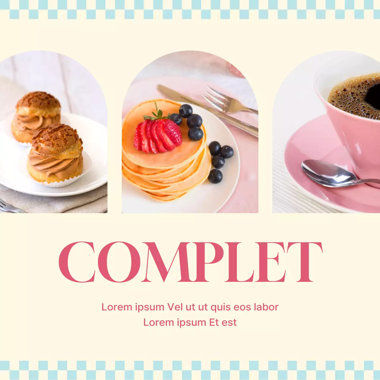 Promouvoir le menu de printemps d'un simple café en rose