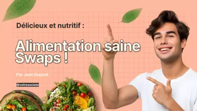 Orange et blanc Guide diététique simple et sain