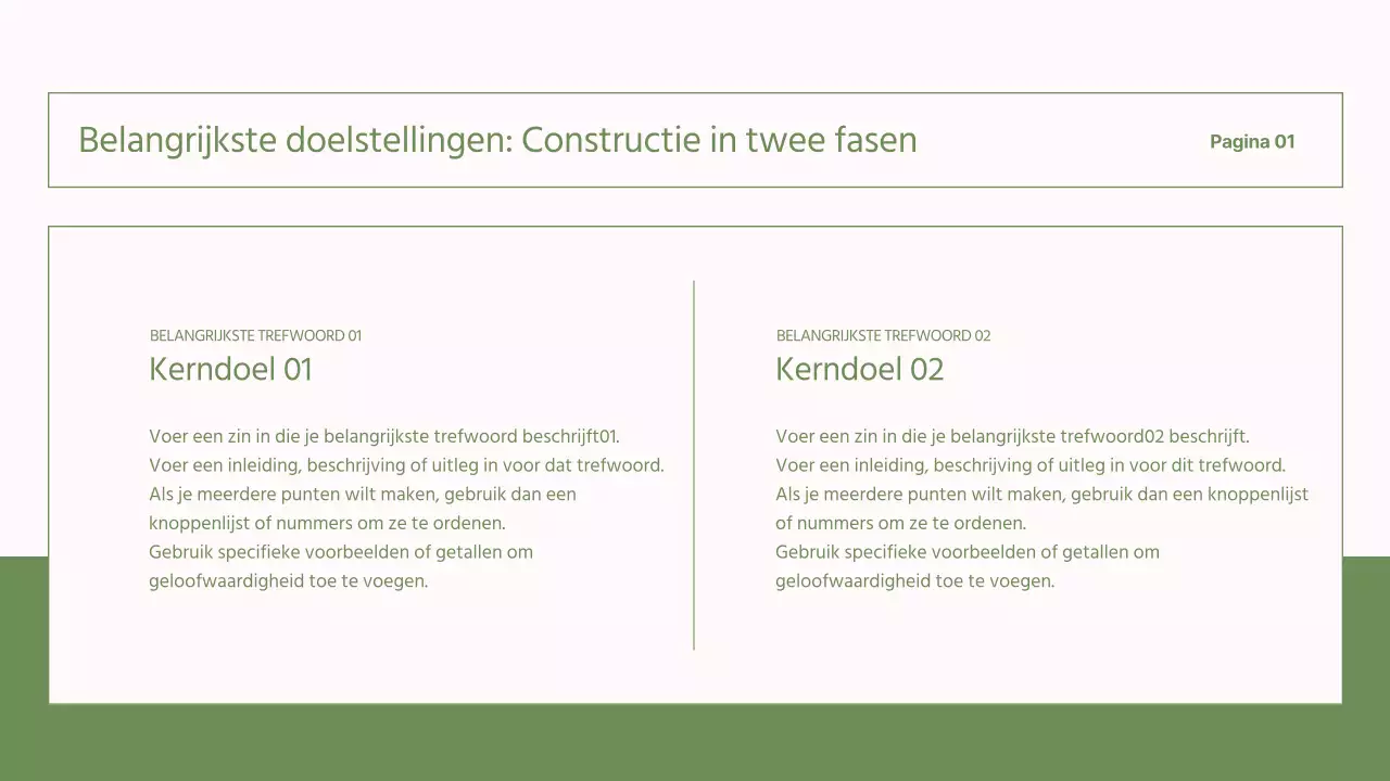 Eenvoudige, groene en roze rapporten voor NGO's