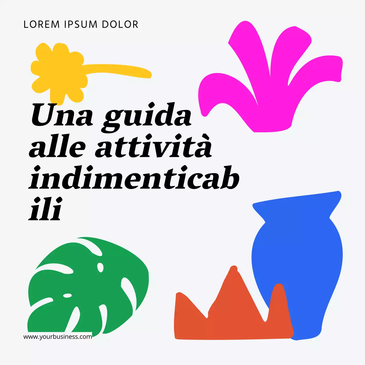 Guida alle attività per le vacanze di primavera geometriche bianche e neon