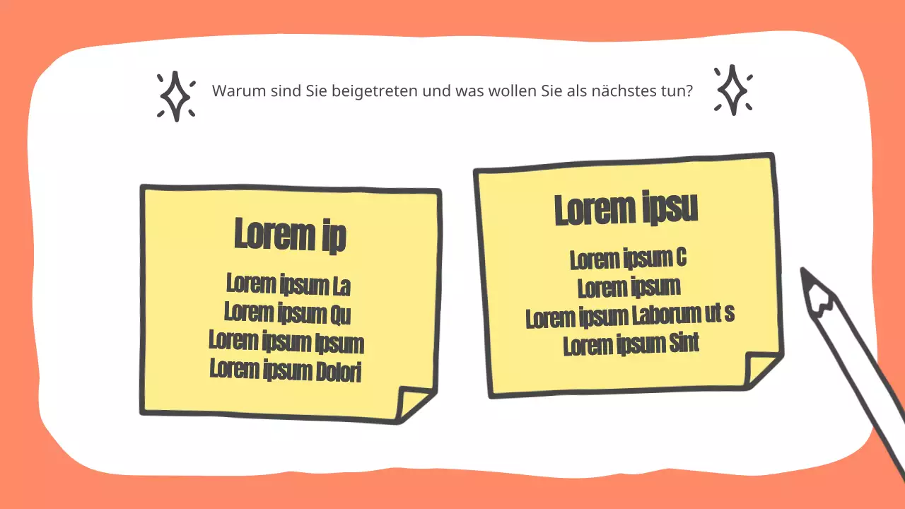 Gelbs süßes kleines Pitchdeck