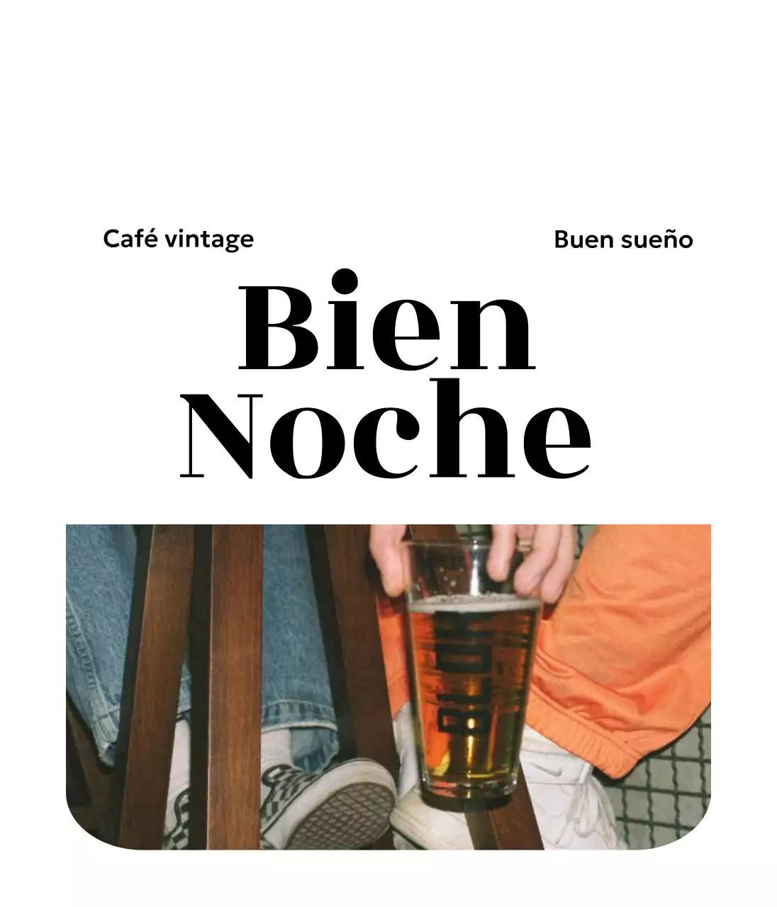 Mercancía de inspiración vintage con fotos y fuentes serif en cuadrados redondeados