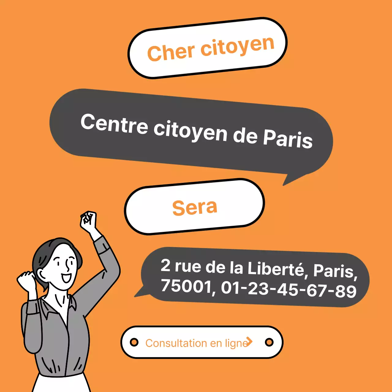 Promouvoir les annonces orange et grises du service clientèle