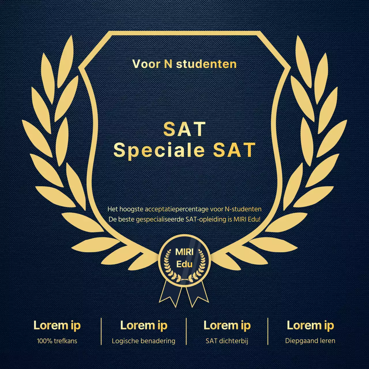 Het promoten van een gouden en luxe SAT prep school voor terugkerende studenten