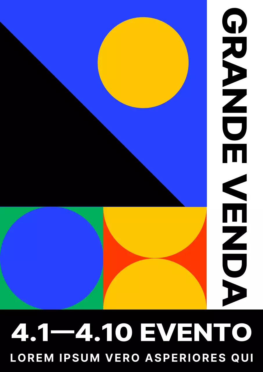 Promover uma venda simples em azul e preto
