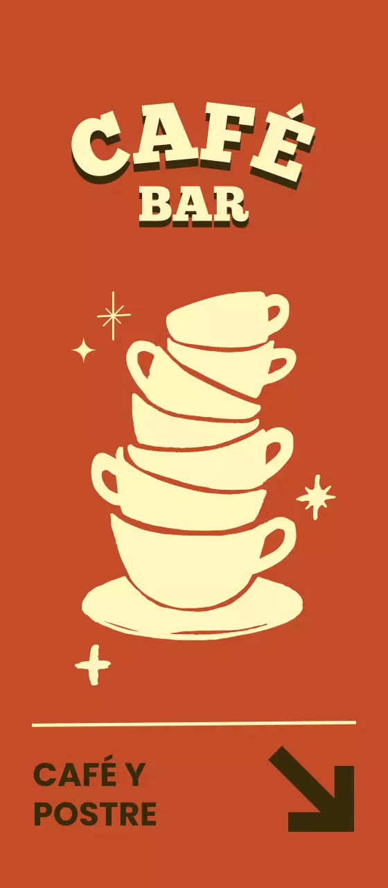 Fondo rojo ilustración vintage café promoción