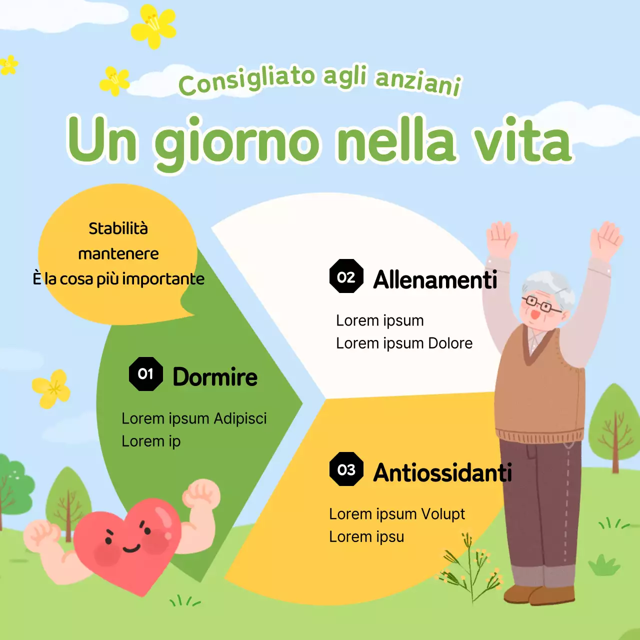 Consigli per la salute per il bel colore primaverile del verde e del giallo
