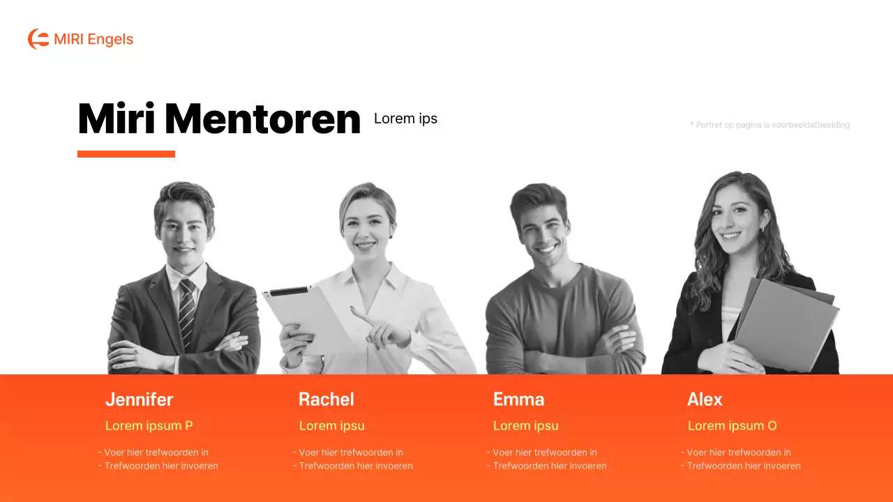 Een eenvoudige oranje en witte schoolprospectus