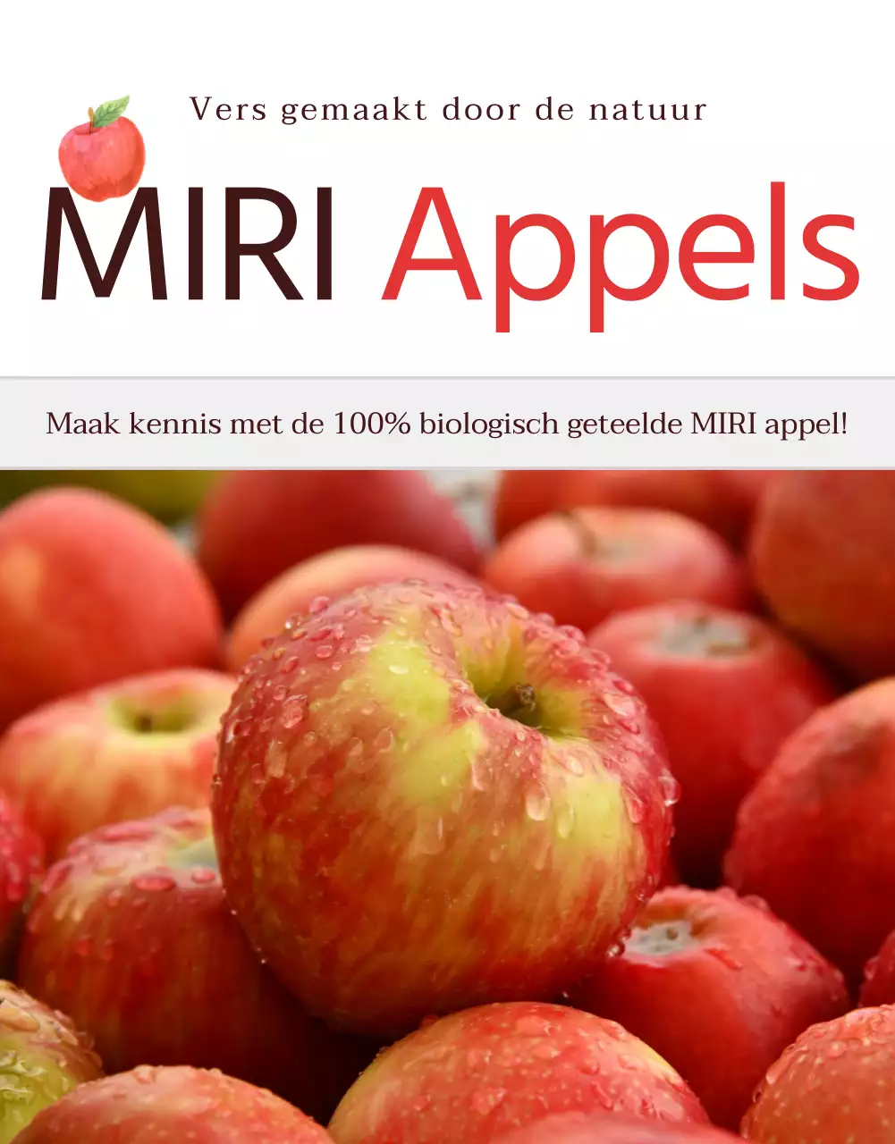 De verkoop van rode en grijze natuurconceptappels bevorderen