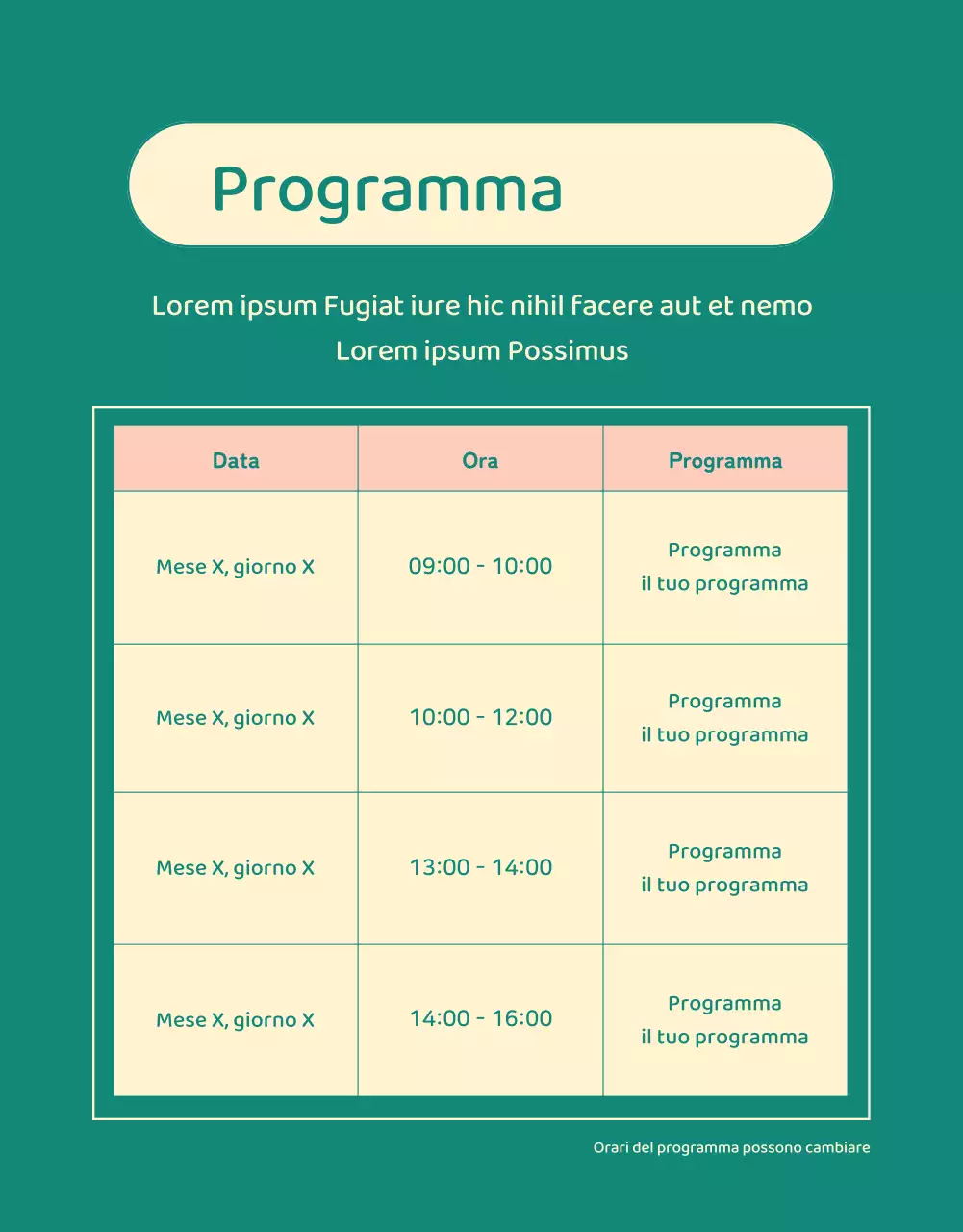 Promuovere una simpatica fiera della carriera giovanile in rosa e verde