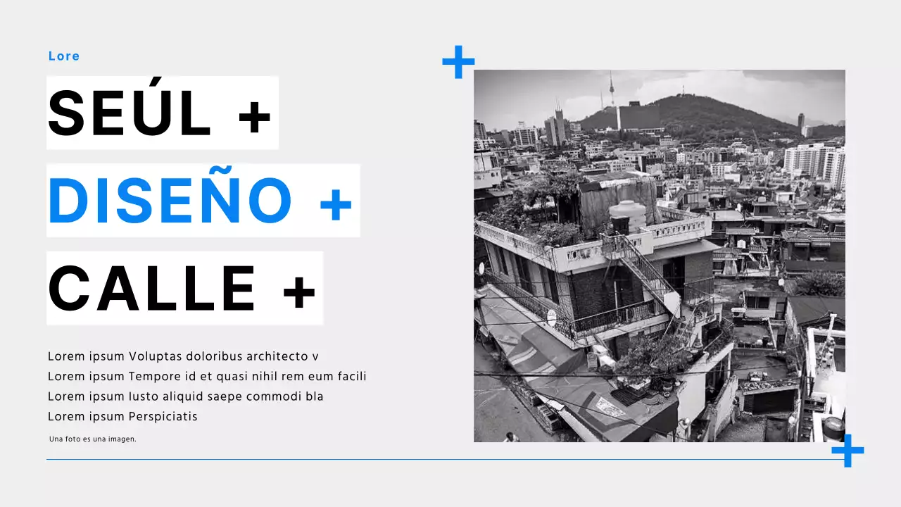 Un sencillo informe de diseño urbano en azul