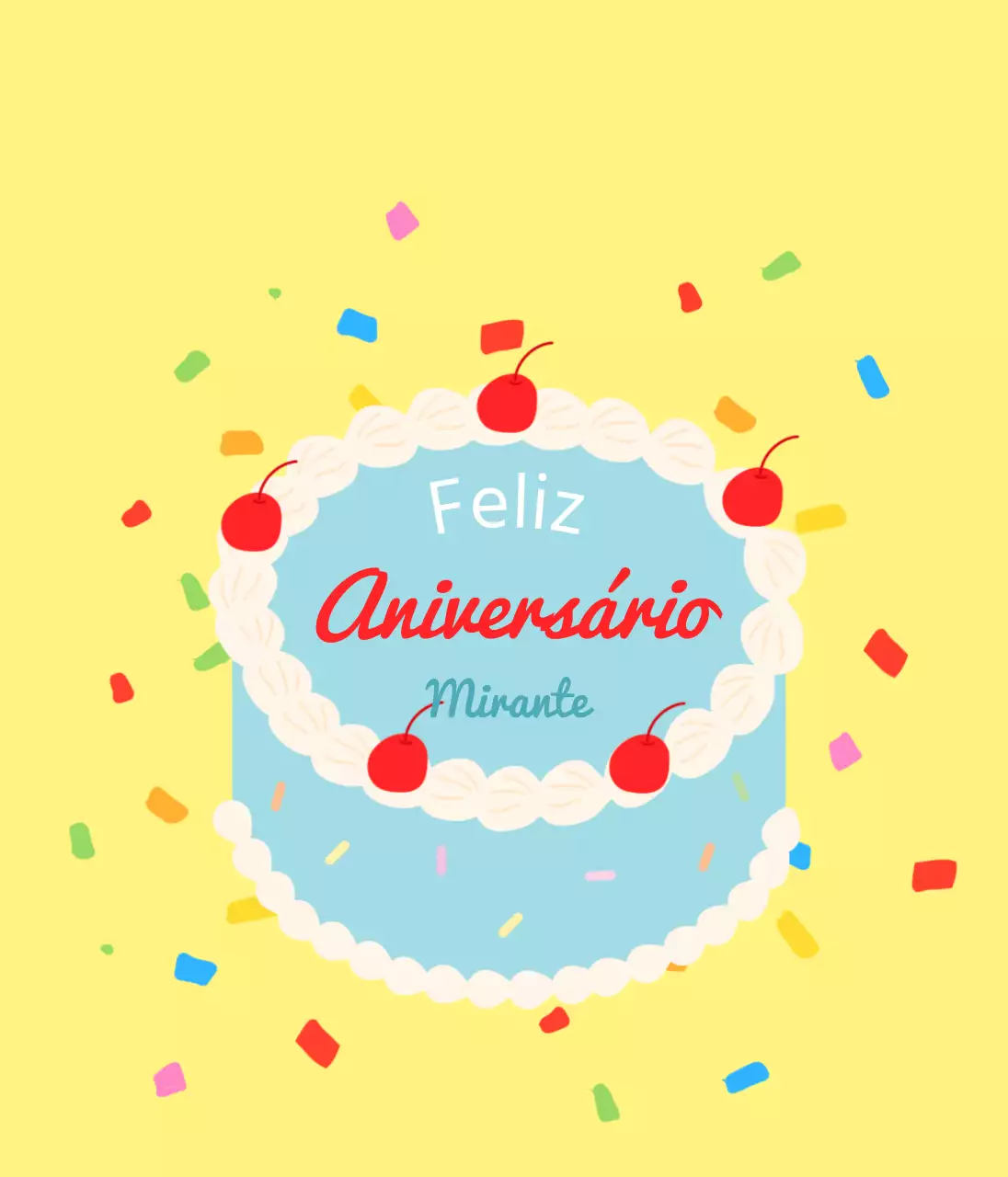 Letras para um conceito de bolo de aniversário colorido