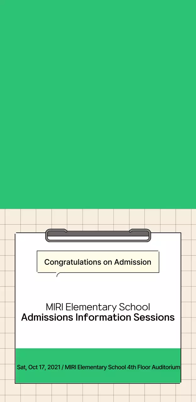 Designing an admissions information session with a memo board concept