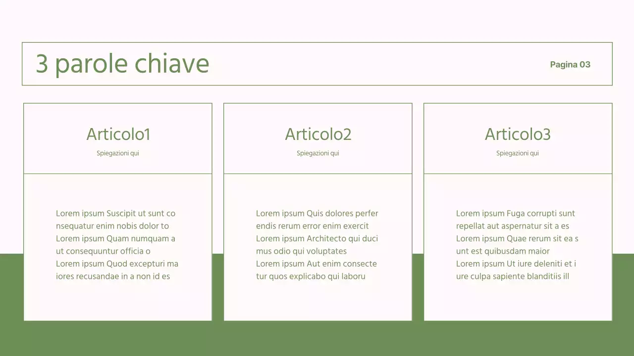 Rapporti semplici, verdi e rosa per le ONG