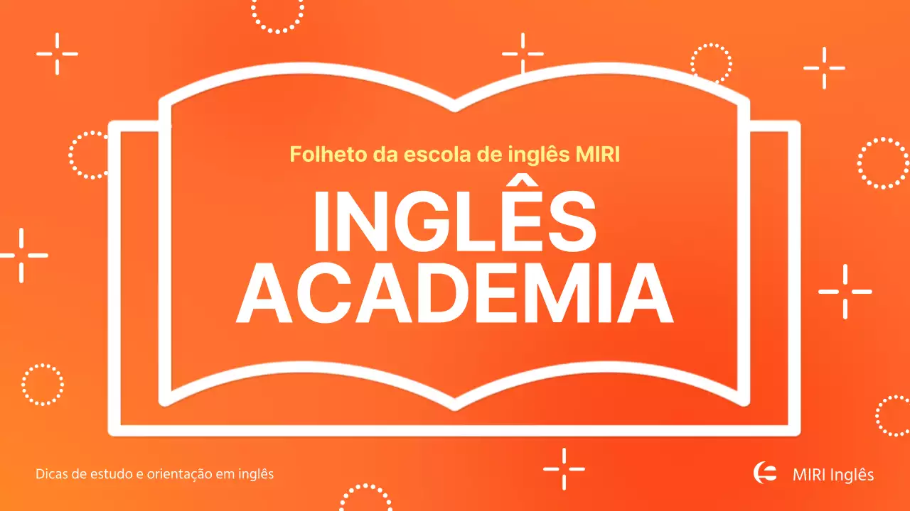 Um prospeto escolar simples a laranja e branco