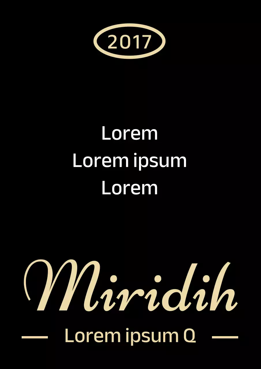 Texto amarillo sobre fondo negro Diseño elegante