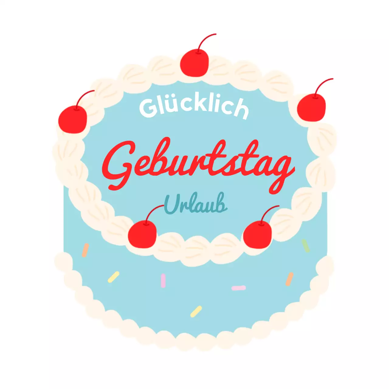 Beschriftung für ein buntes Geburtstagstortenkonzept