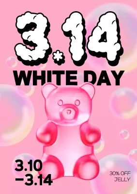 Pink Trendy Candy Promotion Poster