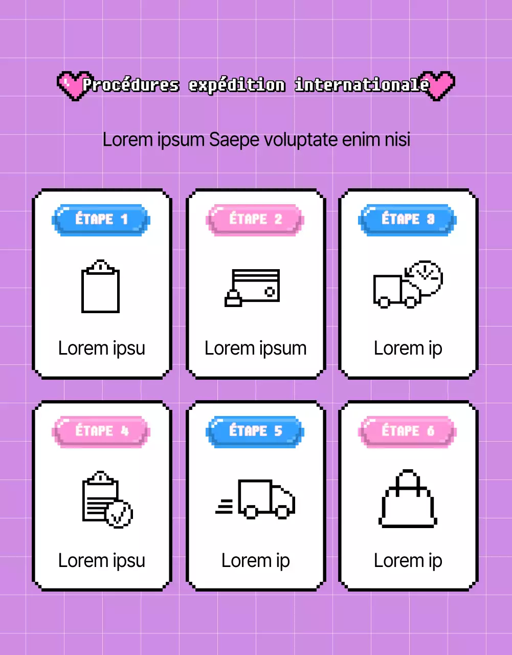 Promotion d'emploi offshore cybercool en violet et rose