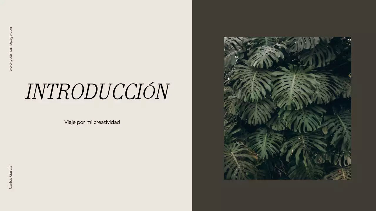 Material de cartera creativa minimalista en beige y caqui