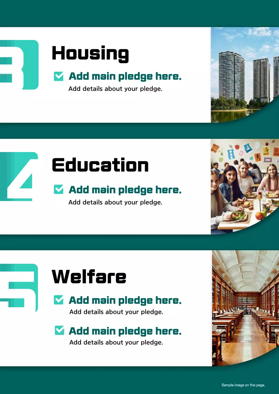 Teal Modern Campaign Promotion Poster