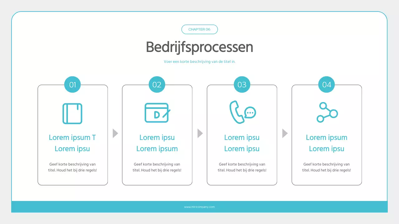 Minimalistisch trainingsmateriaal voor nieuwe werknemers in lichtblauw en grijs