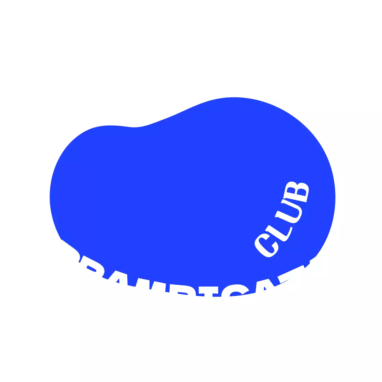 Un club di arrampicata con un semplice tocco geometrico blu