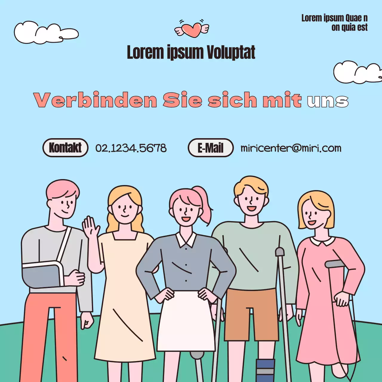 Förderung von Veranstaltungen zum Tag der Behindertenhilfe in den Farben Hellblau und Rot