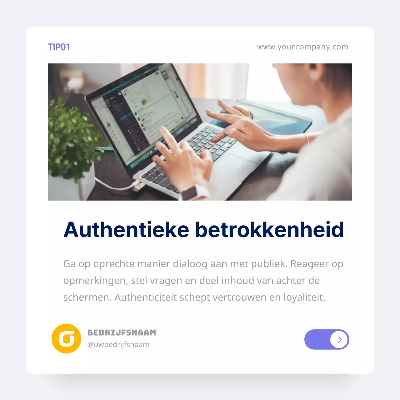 Wit Paars Minimaal Social Media Marketing Tips Publiciteit