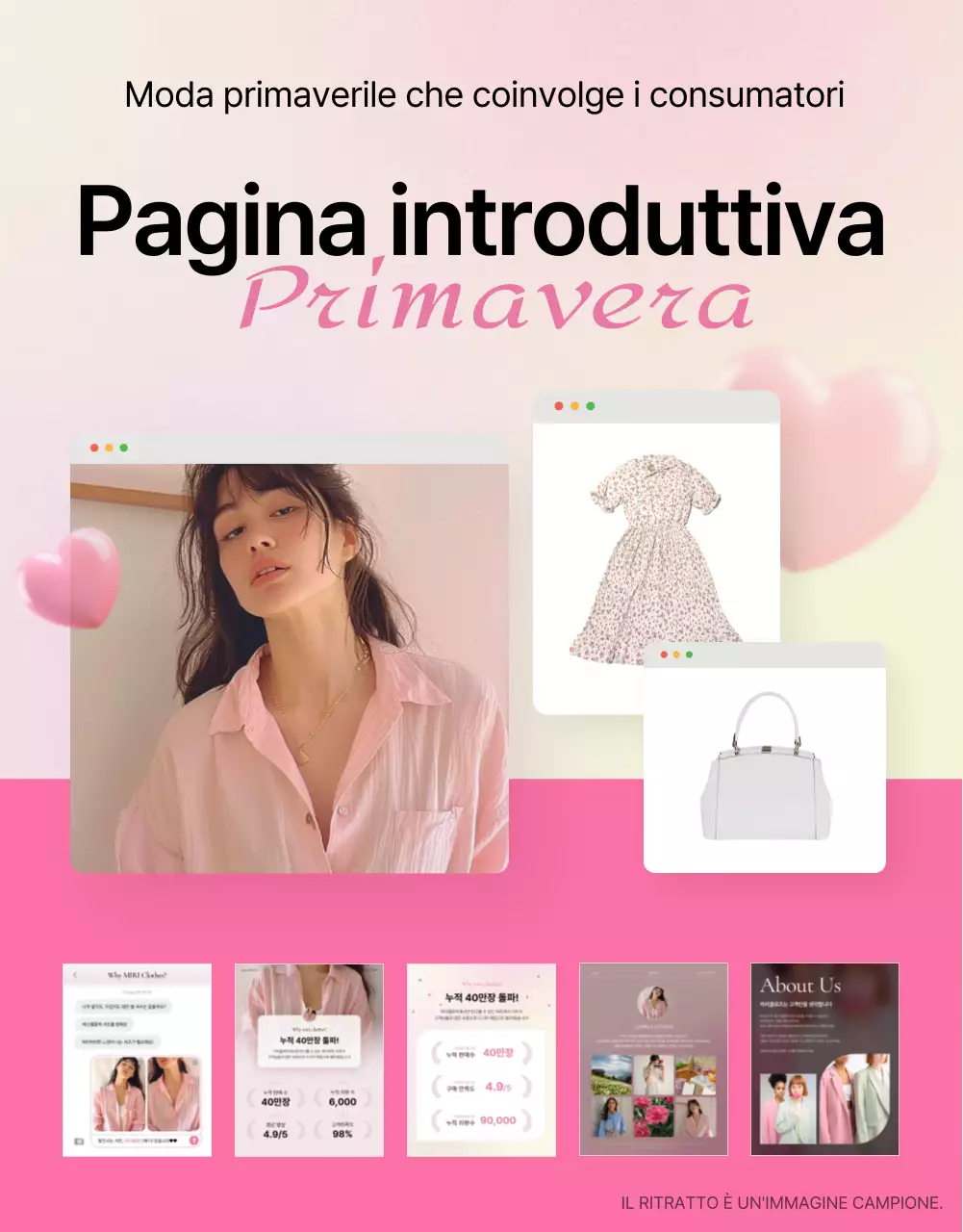 Promuovere un dettaglio moda di tendenza introdotto in rosa