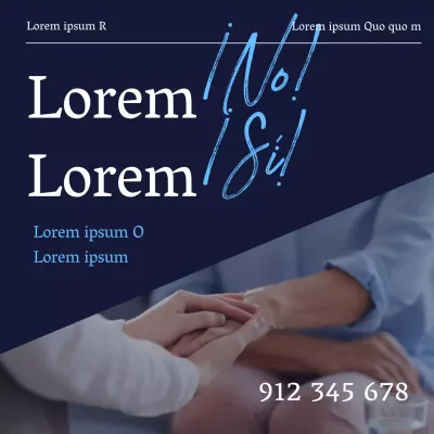 Promover un sencillo asesoramiento de recuperación personal de color azul marino