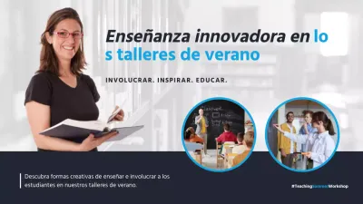 Verano moderno en azul marino y azul claro Materiales del curso