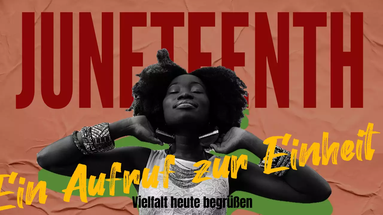 Rot und Gelb Bold Juneteenth Geschichte Einführung
