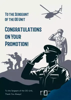 Grey Traditional Military Congratulation Poster