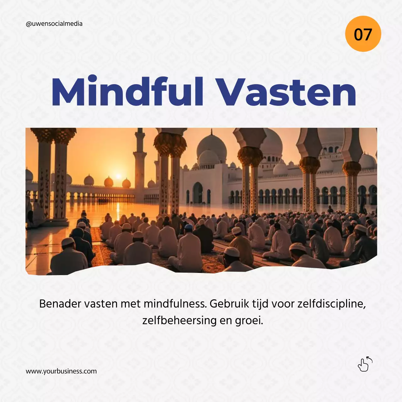 Blauw Oranje Eenvoudige Ramadan Tips Gids