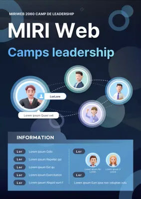 Promouvoir un programme de leadership branché en noir et bleu