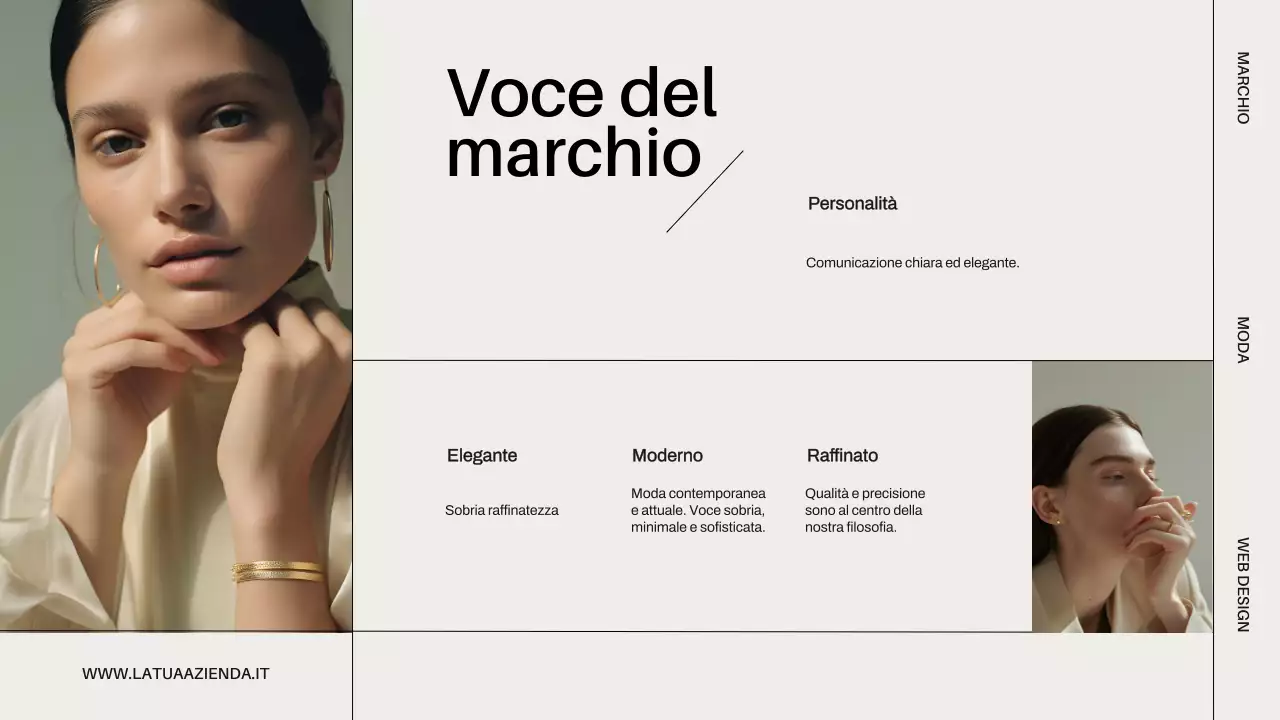 Strategia di guida allo stile del marchio moderno Ivory