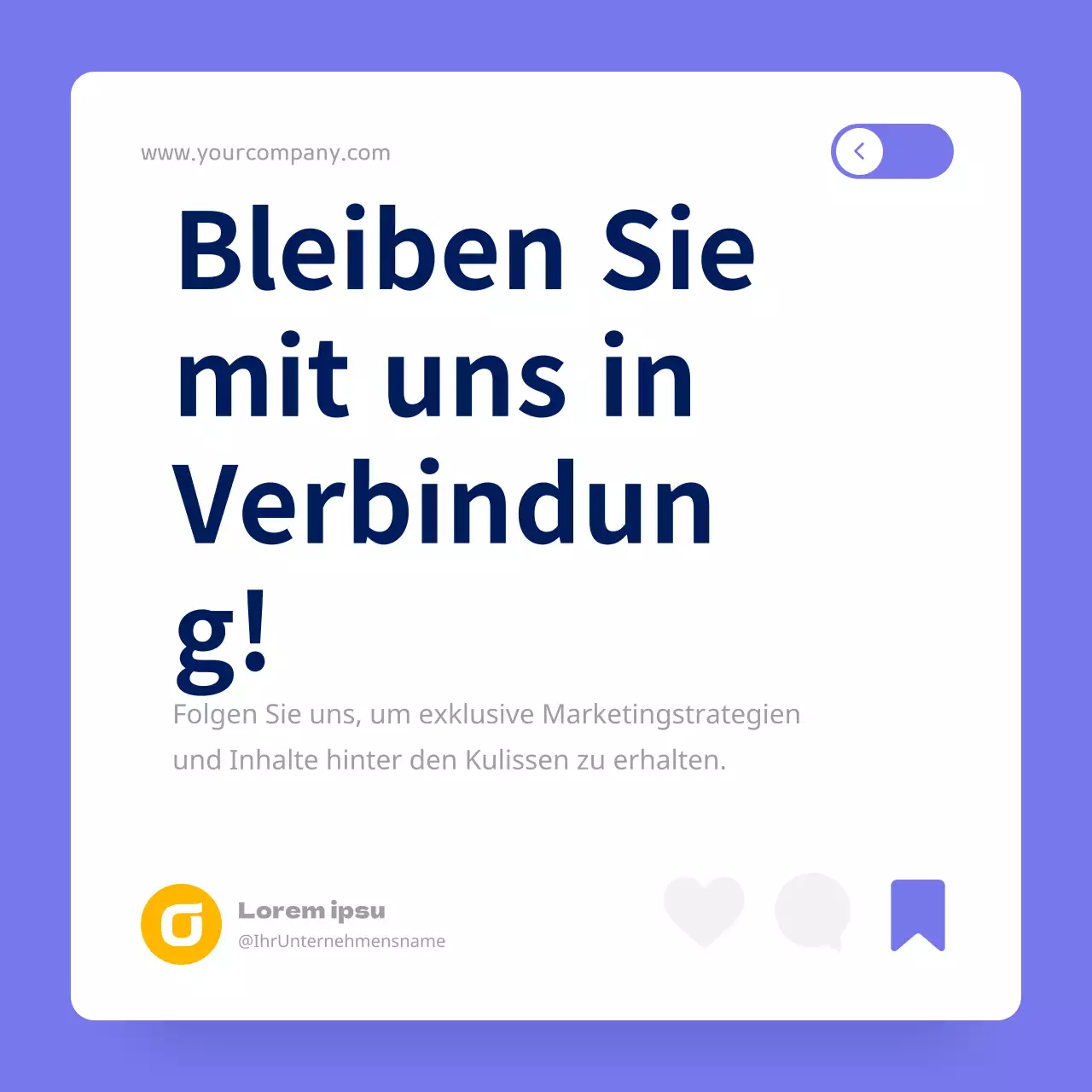 Weiß Lila Minimal Social Media Marketing Tipps Werbung