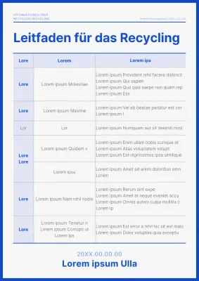 Ein einfacher Leitfaden für Recycling in Marineblau und Weiß