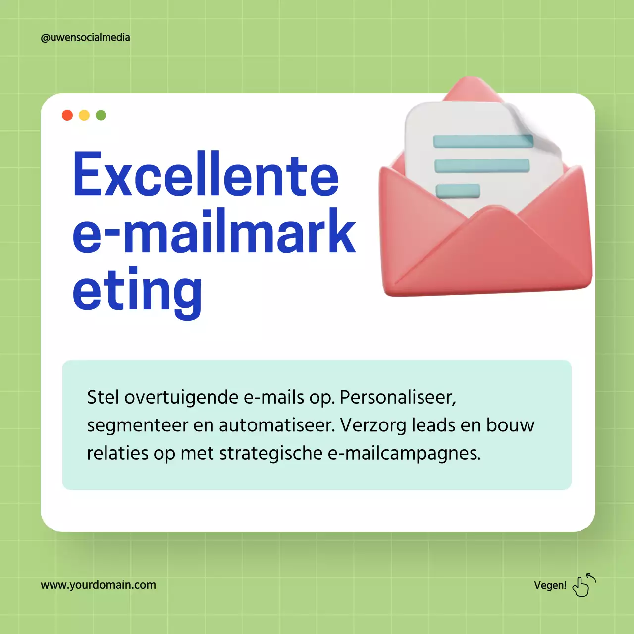 Groen en Blauw Eenvoudige Digitale Marketing Tips Gids Strategie