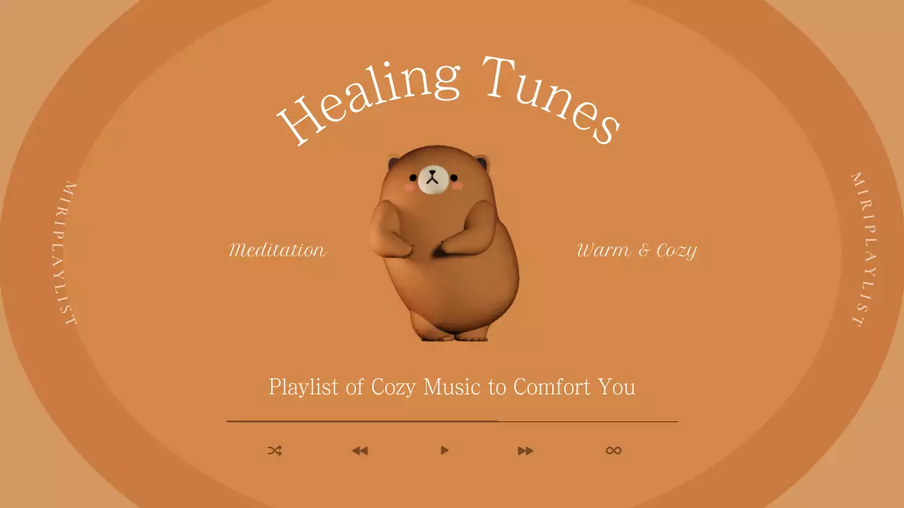 Orange Minimal Music Playlist YouTube Thumbnail