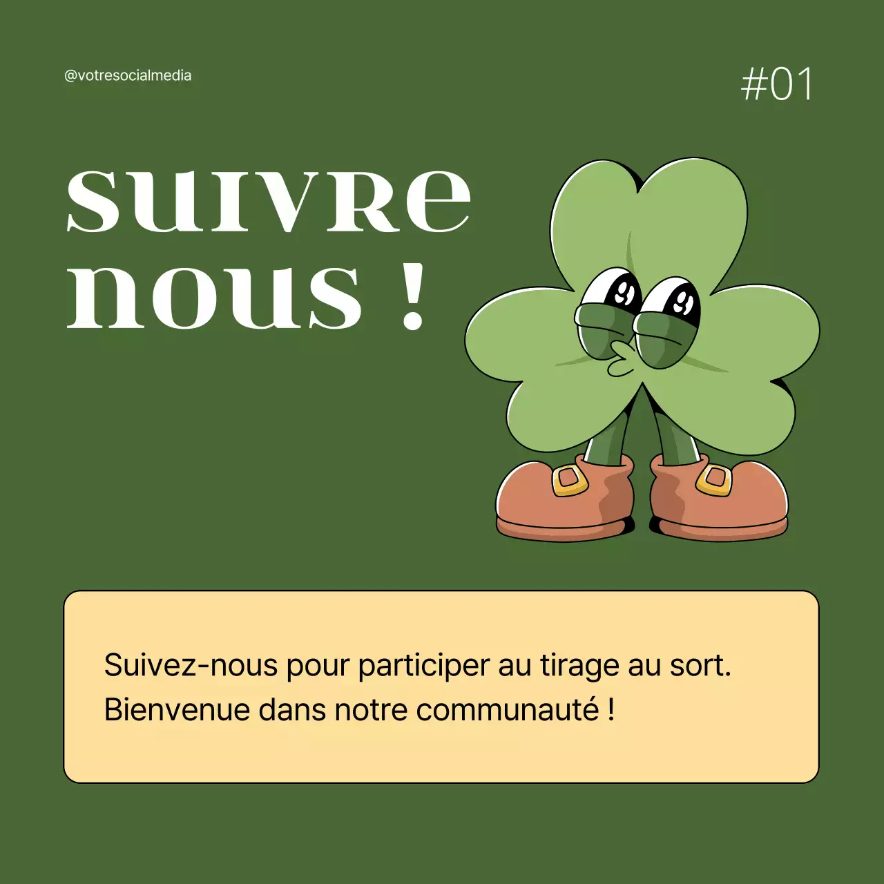 Annonce publicitaire rétro verte et jaune pour la Saint-Patrick