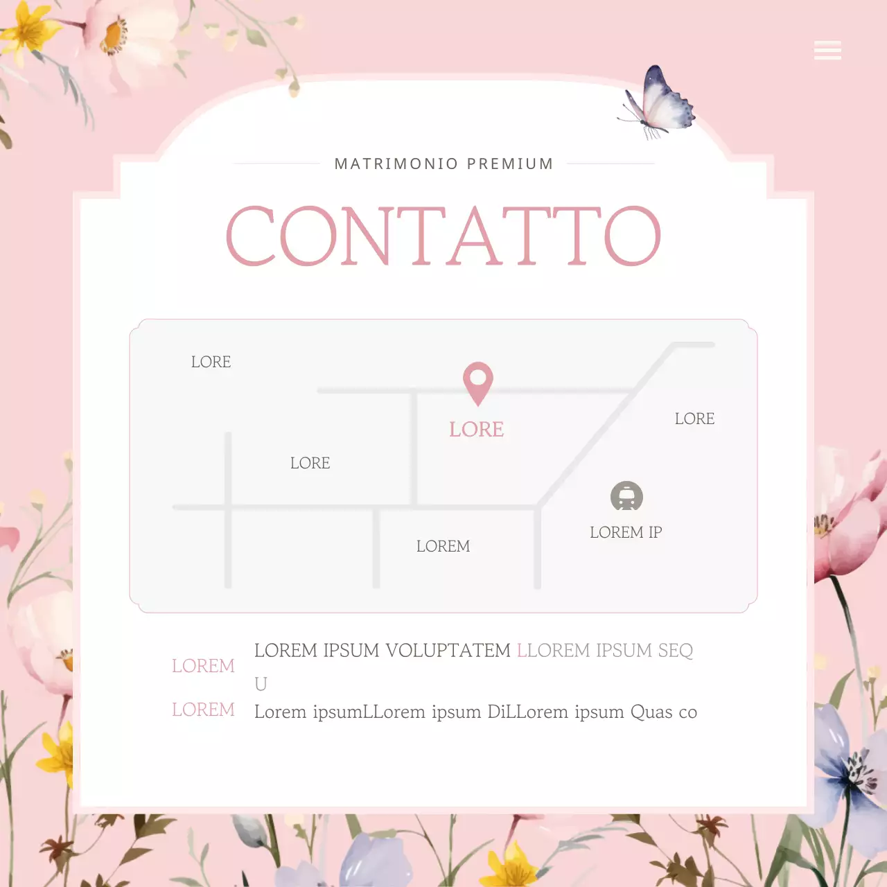 Promuovere un marchio di nozze di lusso in rosa